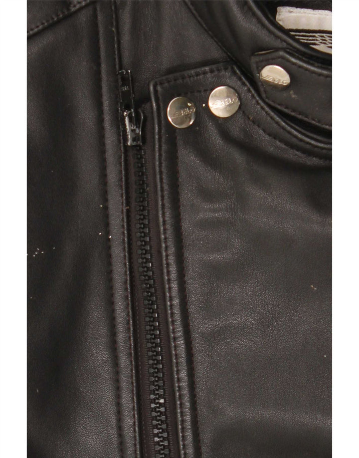 Belo Tours Herren Leder Racer Jacke EU 50 Large Schwarz