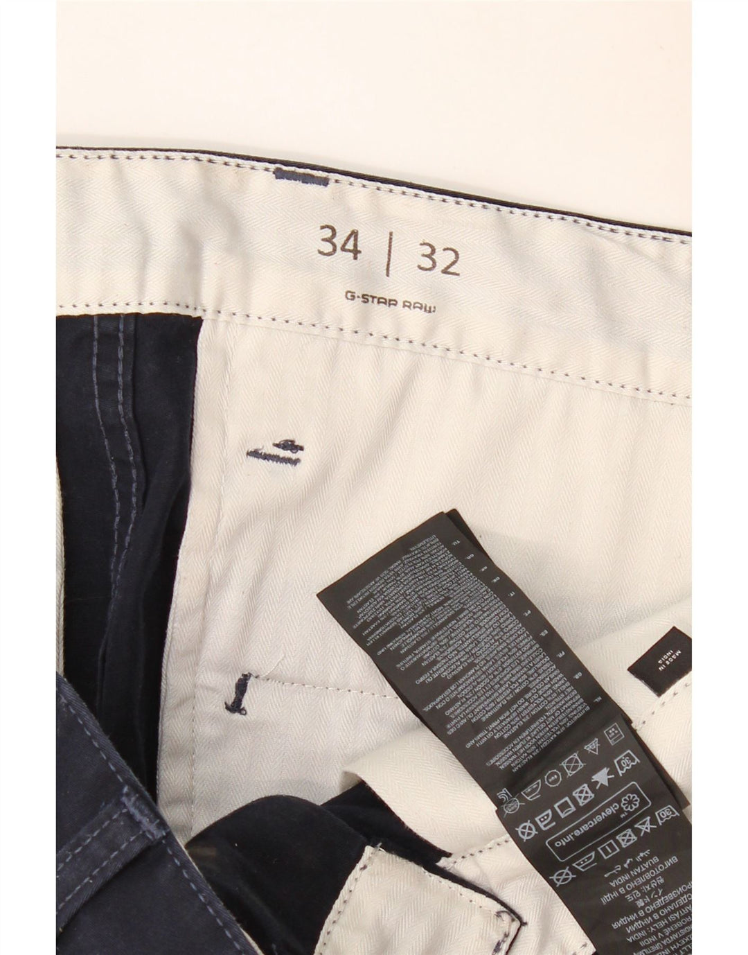 G-STAR Slim Chino-Hose für Herren, W34, L32, marineblaue Baumwolle