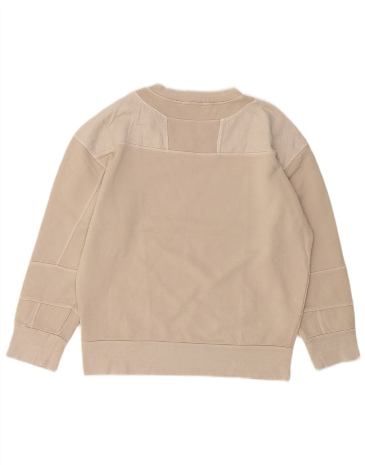 REISS Damen-Sweatshirt-Pullover UK 14 Mittelbeige Baumwolle