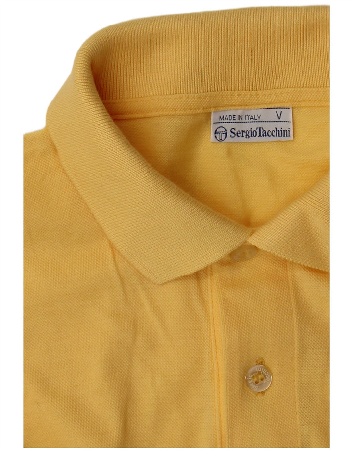 Sergio Tacchini Herren-Langarm-Poloshirt, Größe L, Gelb