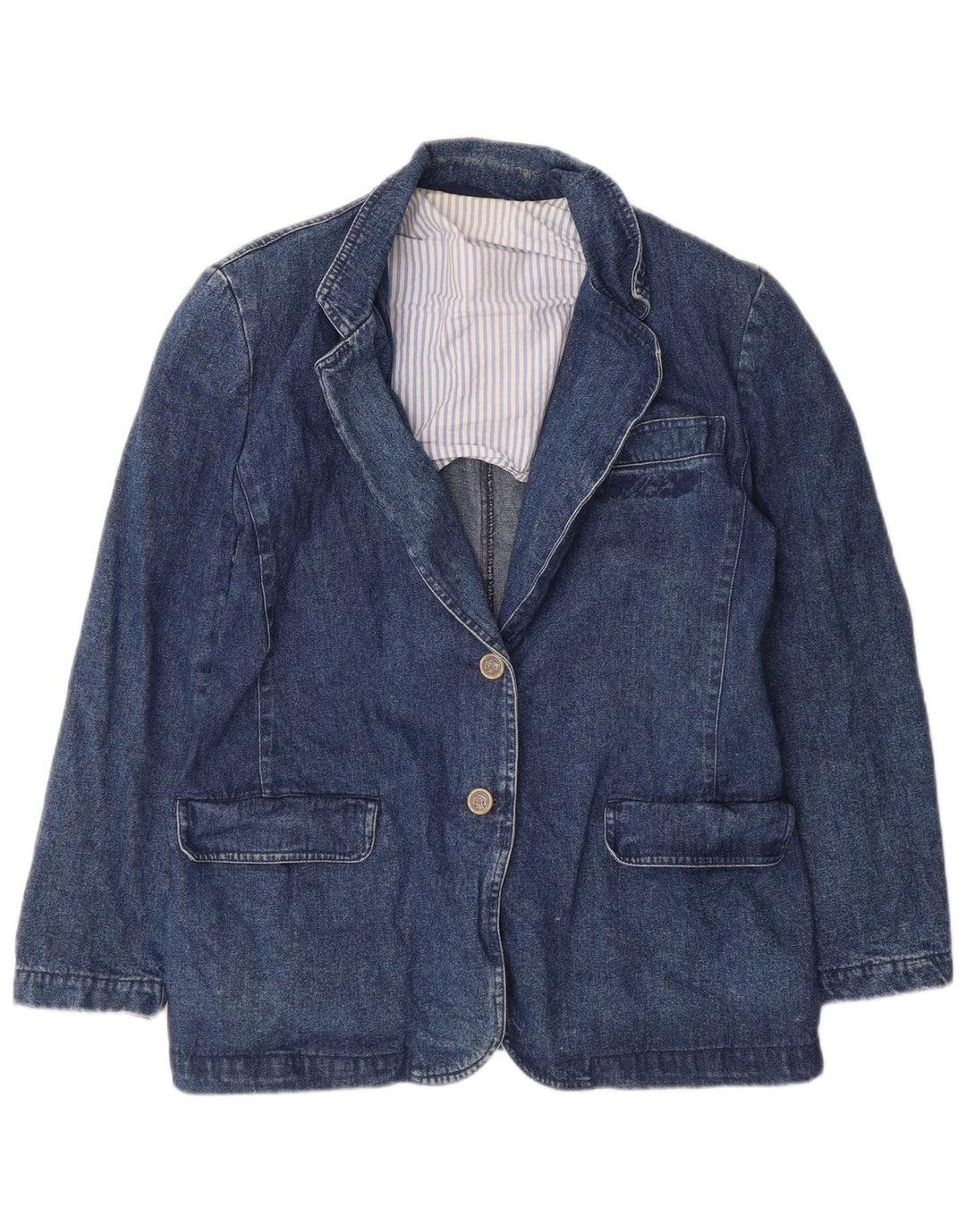 Marina Sport Damen-Blazerjacke in Übergröße mit 2 Knöpfen, Größe 17, klein, Blau