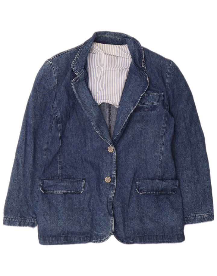 Marina Sport Damen-Blazerjacke in Übergröße mit 2 Knöpfen, Größe 17, klein, Blau