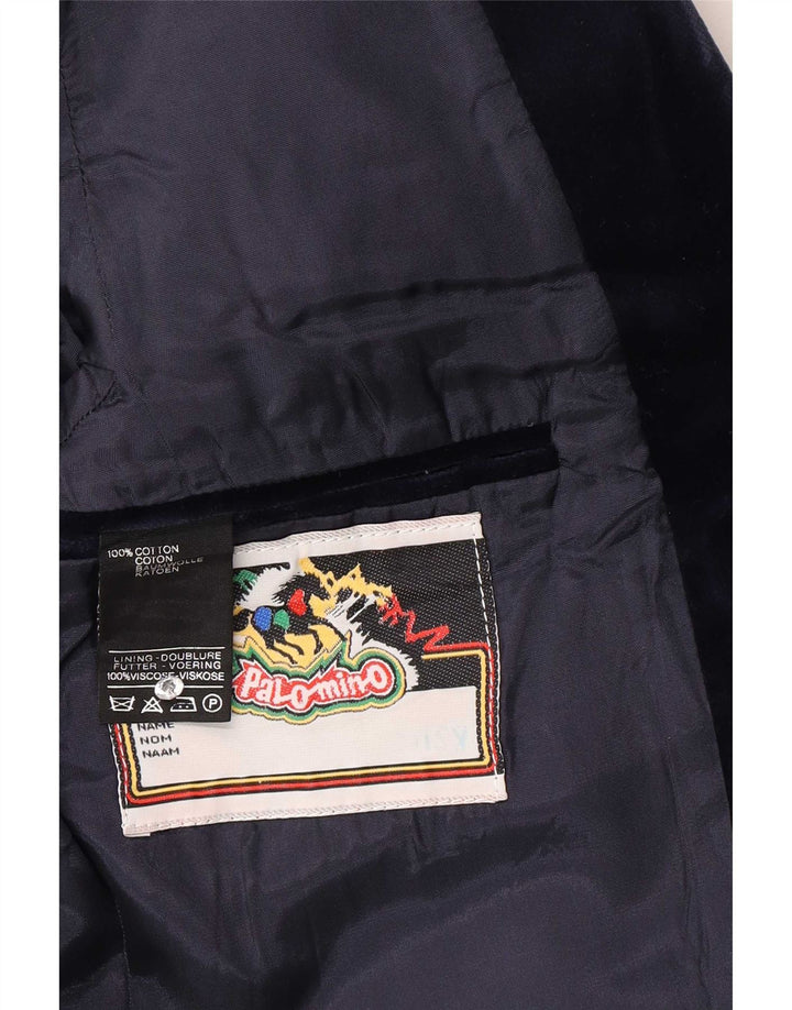 Palomino Jungen-Blazer mit 2 Knöpfen, 11–12 Jahre, marineblaue Baumwolle