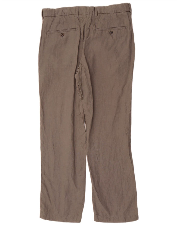 Marks & Spencer Herren Blue Harbor Straight Chino-Hose W34 L31 Grau