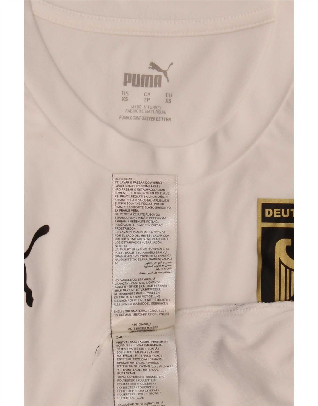 Puma Herren Deutshland Graphic T-Shirt Top XS Weiß Polyester