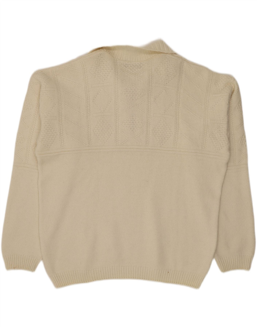 Daniel Hechter Herren-Pullover mit Reißverschluss, XL, gebrochenes Weiß