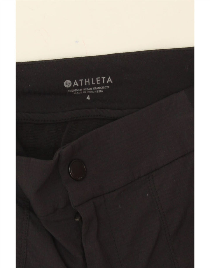 ATHLETA Womens Chino Shorts US 4 Small W30  Black Nylon Vintage Athleta and Second-Hand Athleta from Messina Hembry 