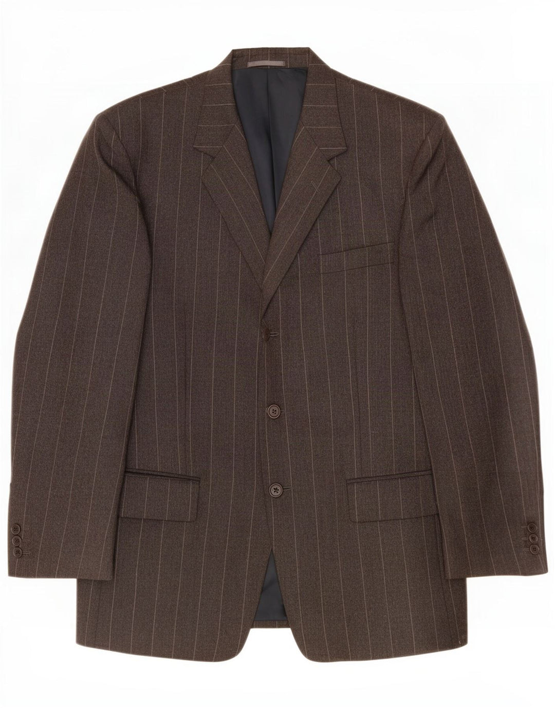 Paul Smith Herren-Blazer mit 3 Knöpfen, UK 40, große graue Nadelstreifenwolle