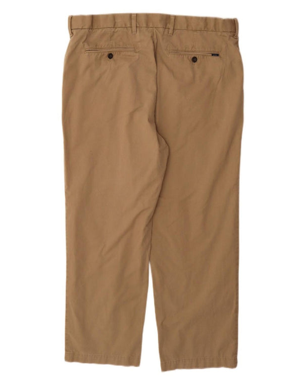 Marks & Spencer Herren-Anzughose in normaler Passform, W38, L29, Beige, Baumwolle