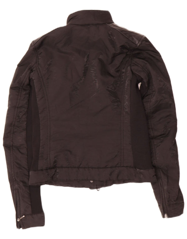 Refrigiwear Damen Cruz Crop Racer Jacke UK 10 Small Schwarz Polyvinyl