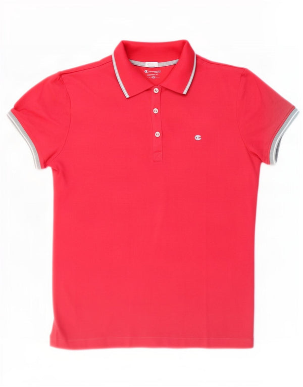 Champion Damen Heritage Poloshirt UK 18 XL Rote Baumwolle