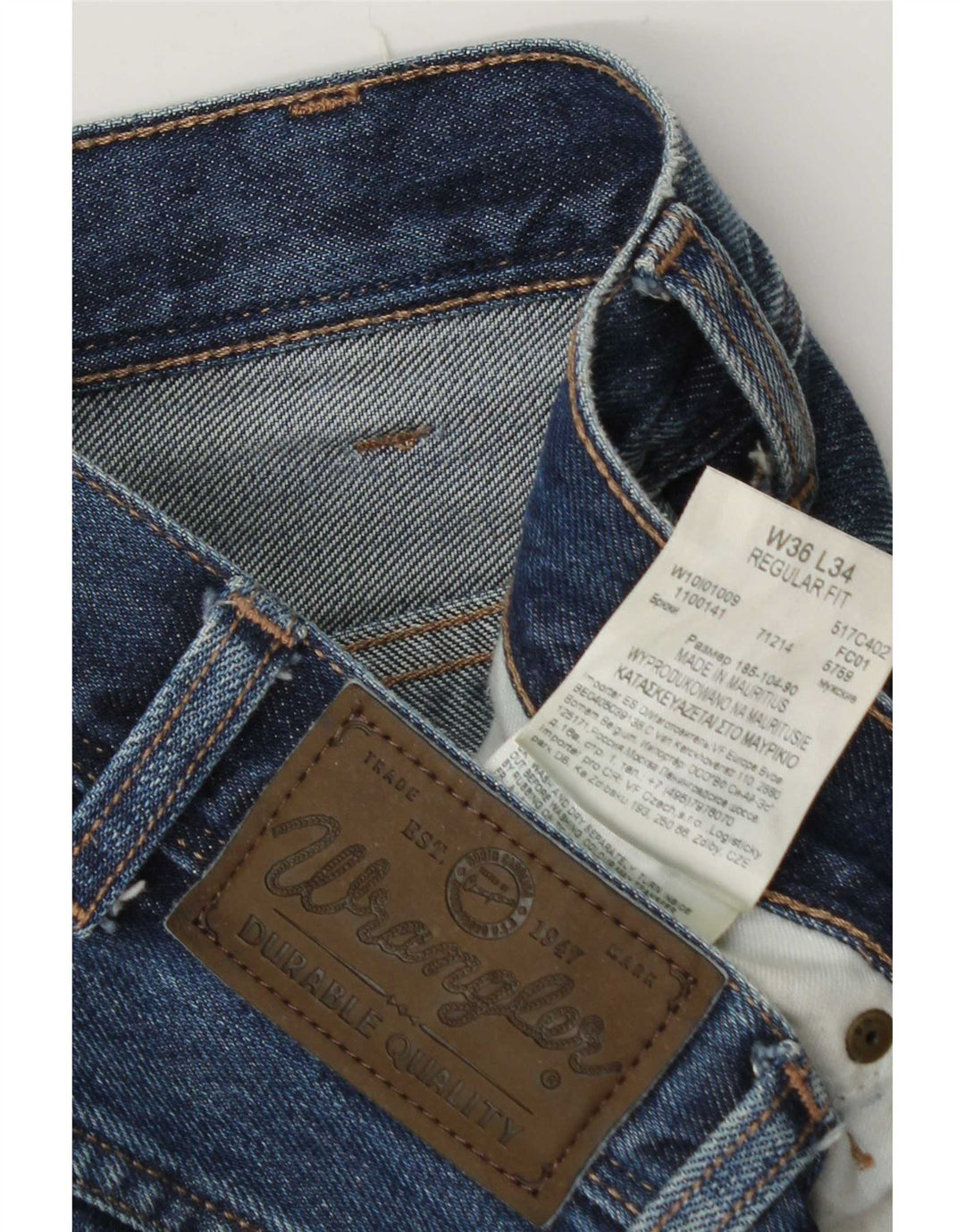 Wrangler Herren-Jeans mit normaler Passform, gerade Passform, W36, L34, Blau, Baumwolle