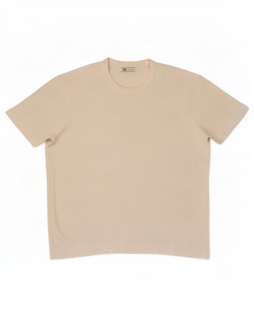 Zara Herren T-Shirt Top Large Weiß