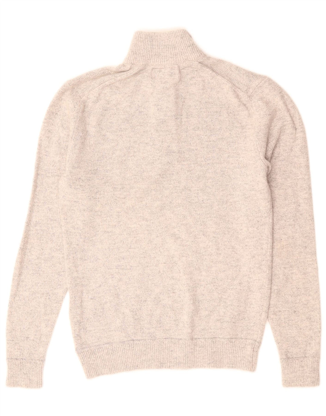 Superdry Herren-Pullover mit Reißverschluss am Kragen, Größe S, graue Baumwolle