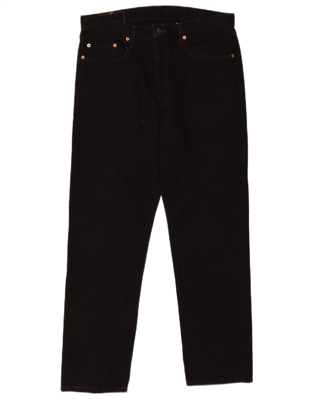 Levi's Herren 615 Straight Jeans W36 L30 Schwarze Baumwolle