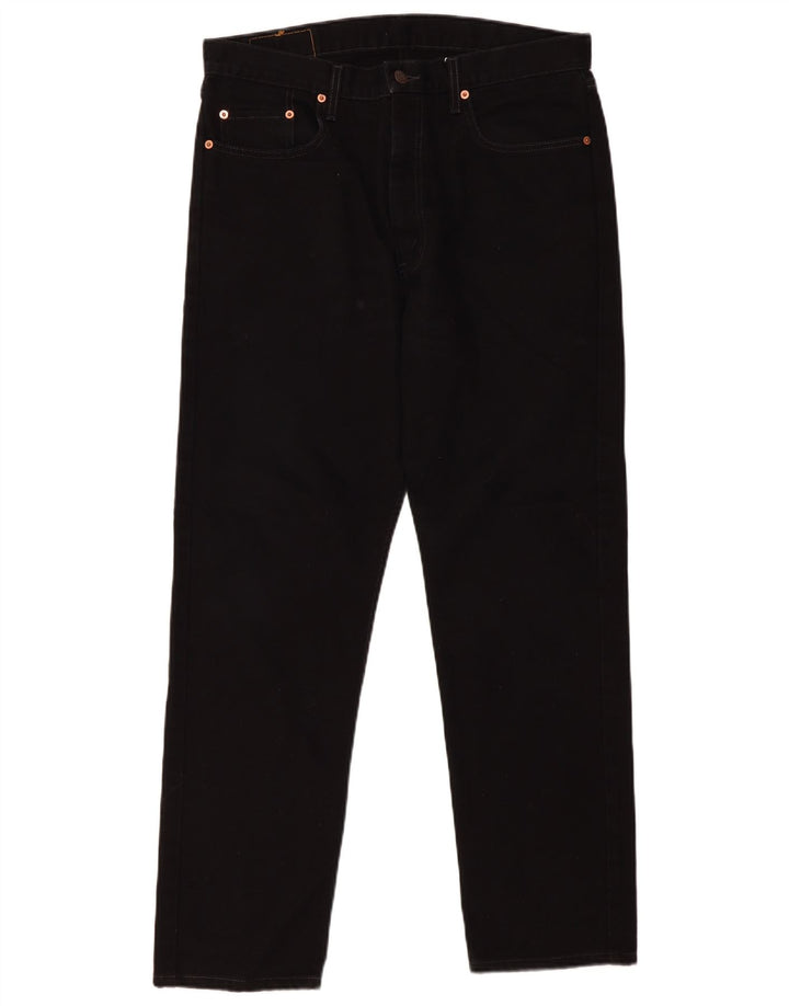 Levi's Herren 615 Straight Jeans W36 L30 Schwarze Baumwolle