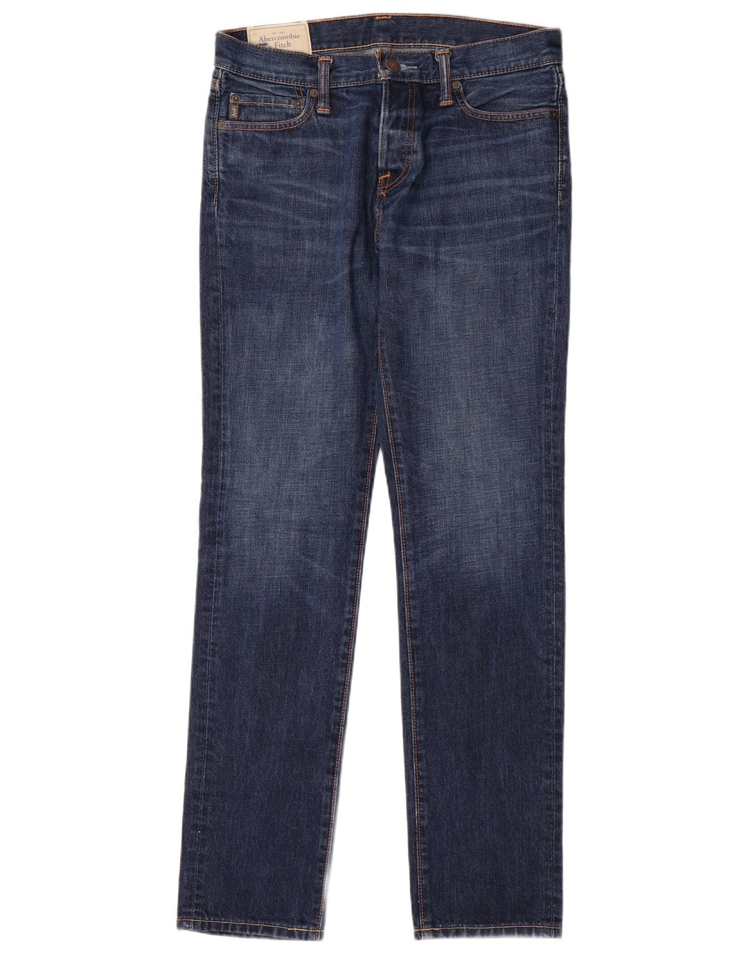 ABERCROMBIE & FITCH Herren Slim Jeans W30 L32 Blaue Baumwolle