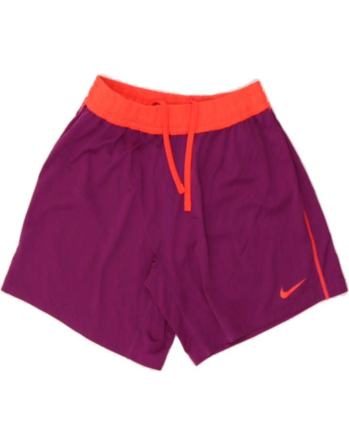 NIKE Womens Dri Fit Sport Shorts UK 10 Small Purple Polyester Vintage Nike and Second-Hand Nike from Messina Hembry 