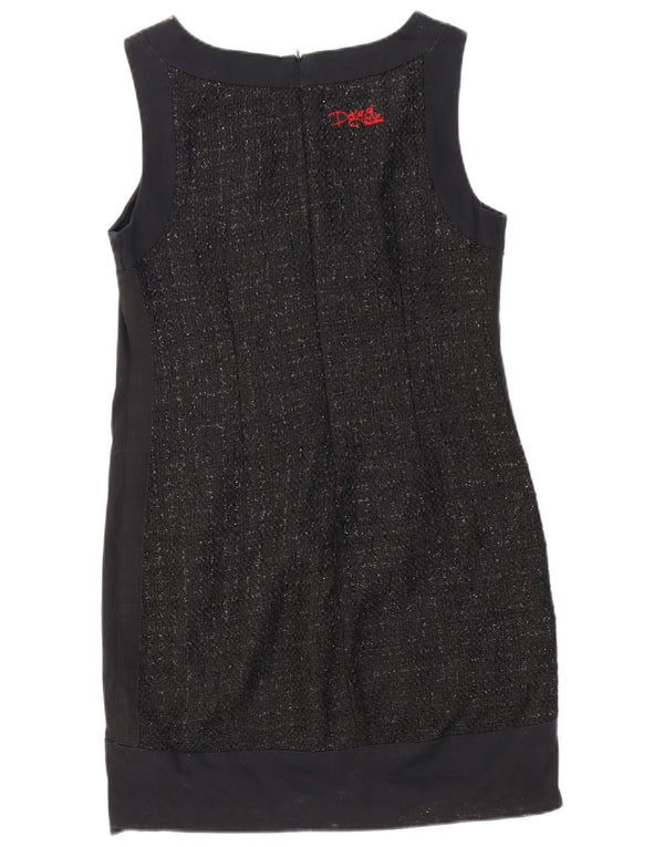 Desigual Damen Grafisches ärmelloses Etuikleid EU 40 Mittelschwarz Paisley