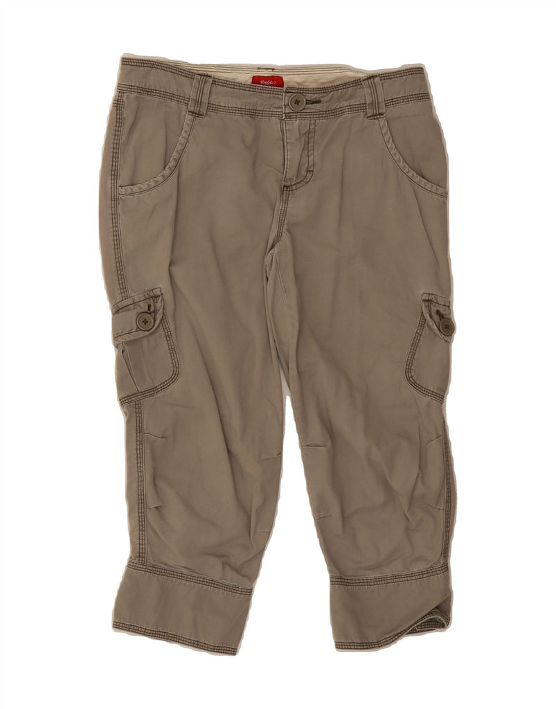 MOSSIMO Womens Cargo Capri Trousers UK 1 2XS W28 L18 Beige Cotton Vintage Mossimo and Second-Hand Mossimo from Messina Hembry 