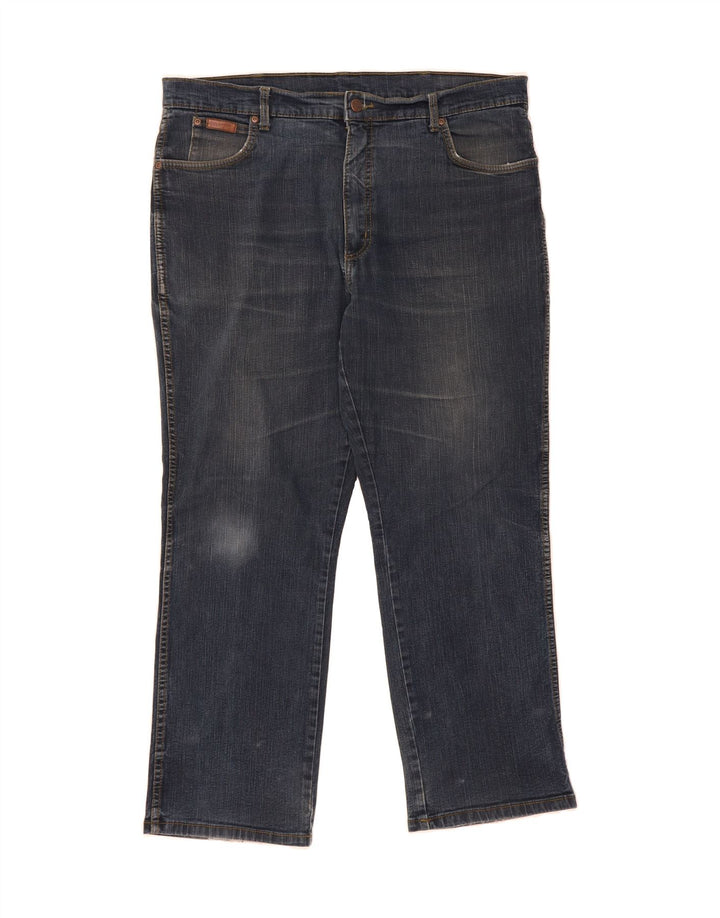WRANGLER Mens Straight Jeans W40 L29 Navy Blue Vintage Wrangler and Second-Hand Wrangler from Messina Hembry 