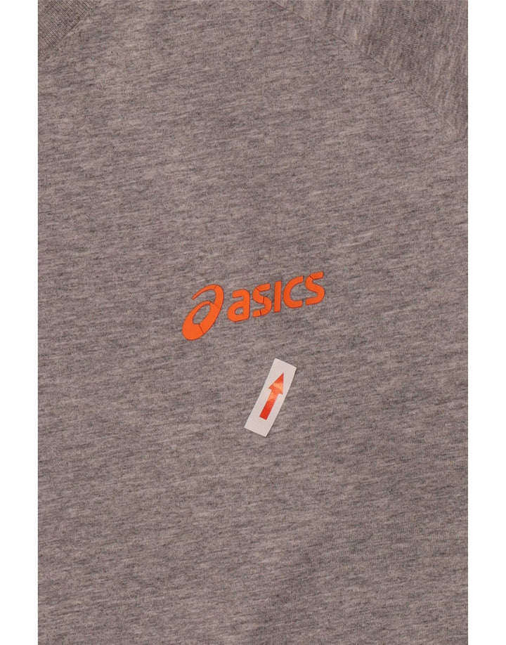Asics Herren Grafik T-Shirt Top XL Grau Baumwolle
