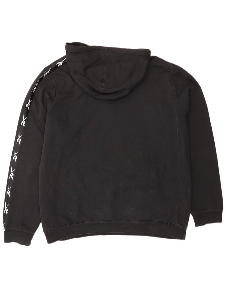 REEBOK Herren Graphic Hoodie Pullover XL Schwarz Baumwolle