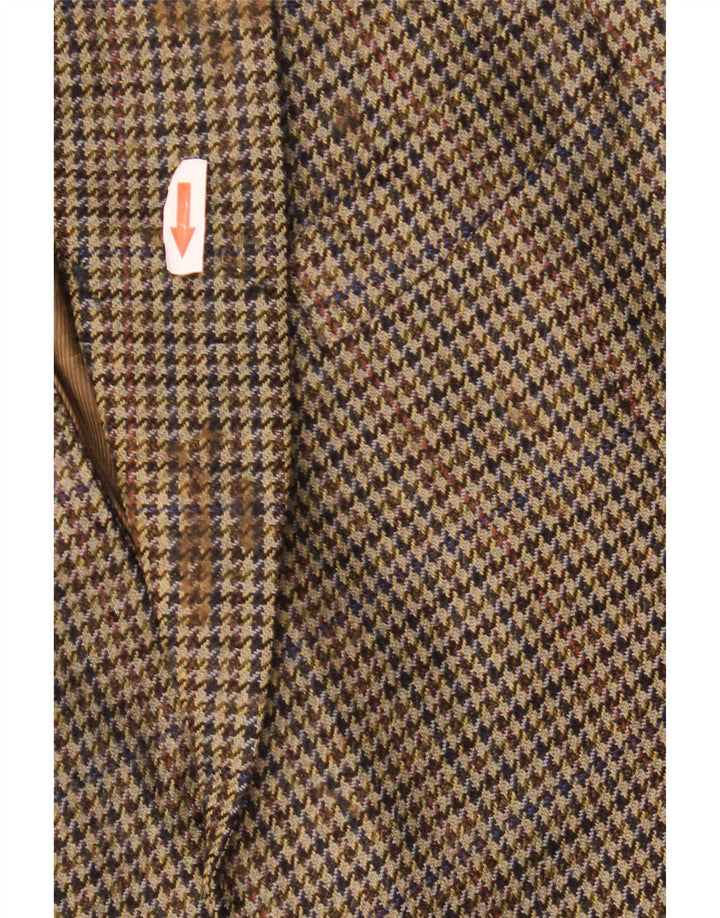 MARKS & SPENCER Herren-Blazer mit 2 Knöpfen, Gr. 42, Khaki, Hahnentrittmuster