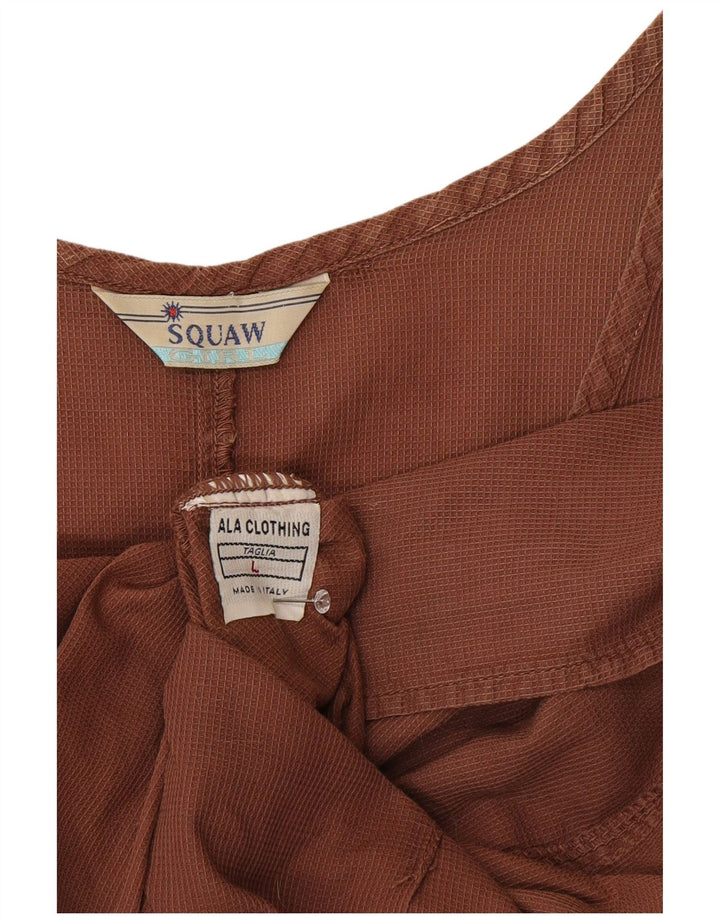 Squaw Ärmelloses Damen-Maxikleid, Größe 44, Braun