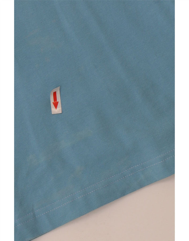 Asics Damen Top 3/4 Ärmel UK 18 XL Blaue Baumwolle