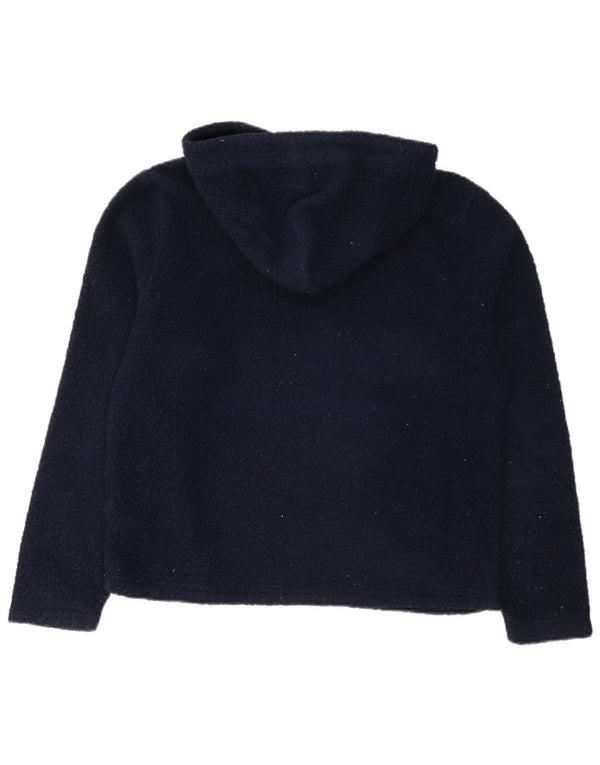 Fila Damen-Fleece-Grafik-Hoodie-Pullover UK 14 Medium Marineblau Polyester