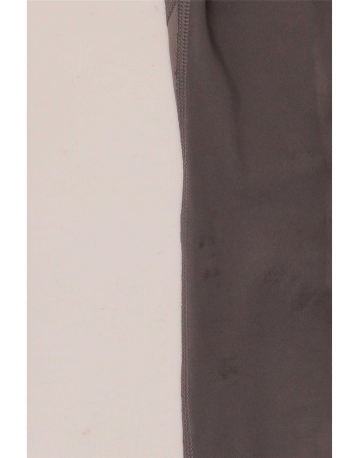 Nike Damen Dri Fit Crop Leggings UK 12 Mittelgraues Polyester