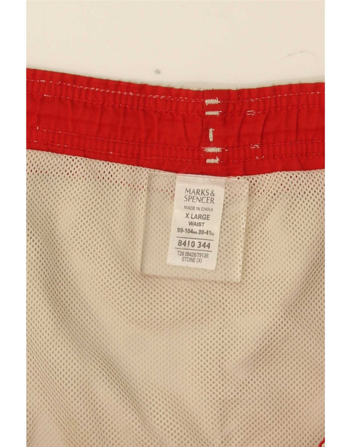 Marks & Spencer Herren Badeshorts XL Beige Polyester