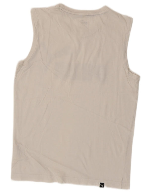 Puma Herren Graphic Vest Top Small Weiß