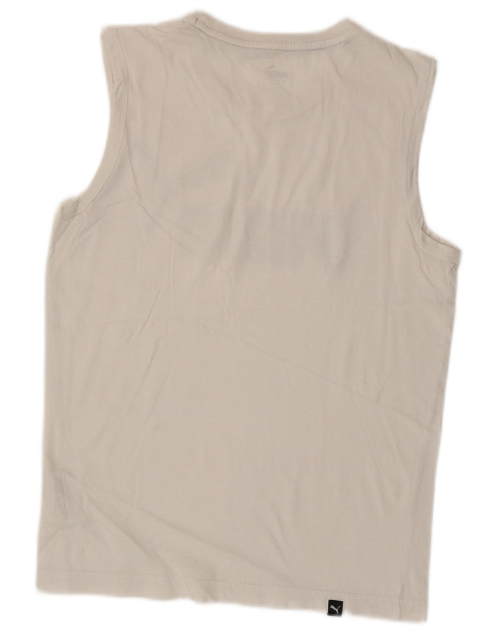 Puma Herren Graphic Vest Top Small Weiß