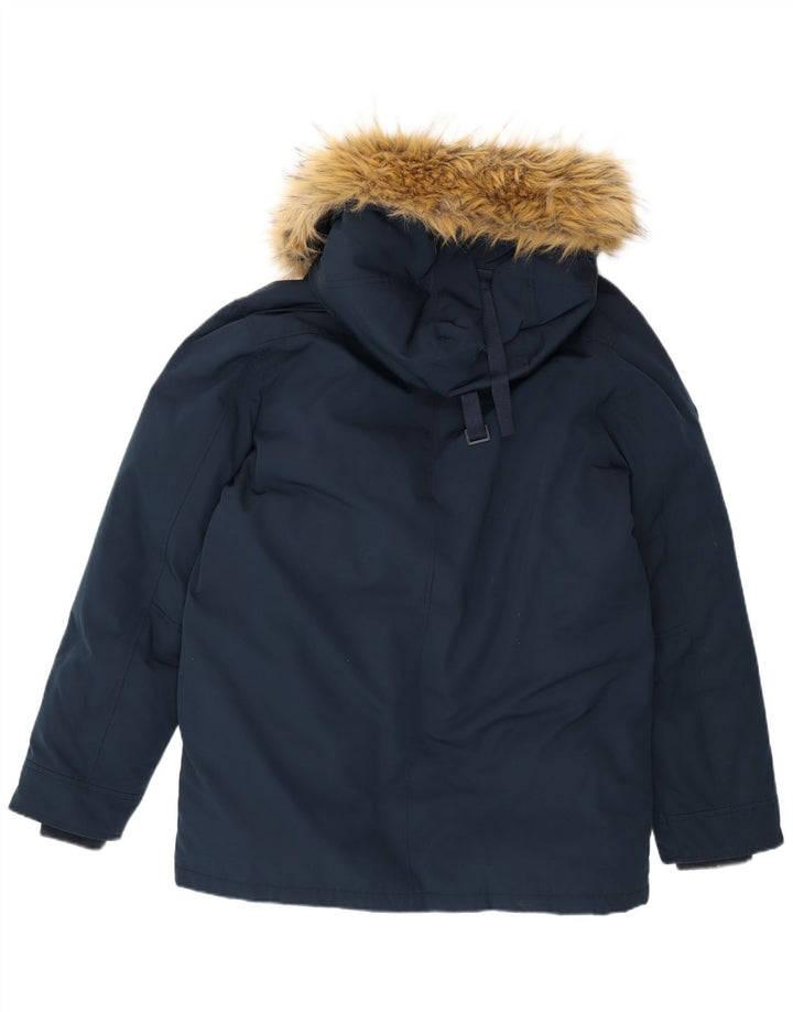 Superdry Herren-Jacke mit Kapuze, gepolstert, UK 42, XL, Marineblau, Polyester