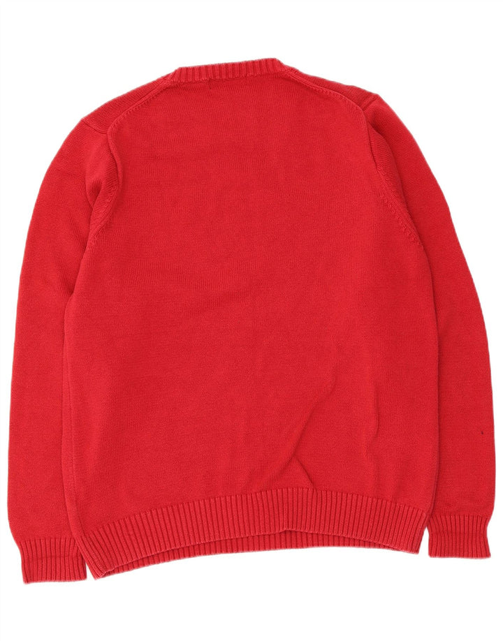 Marks & Spencer Herren-Pullover mit Rundhalsausschnitt, UK 38/40, Mittelrot