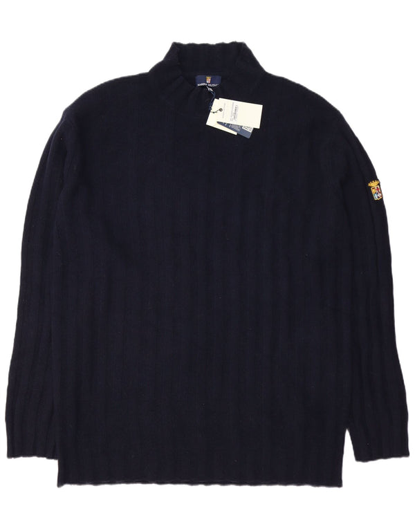 Marina Militare Herren-Pullover mit Rollkragen, 3XL, marineblaue Wolle