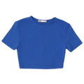 Zara Damen Crop T-Shirt Top UK 8 Small Blau