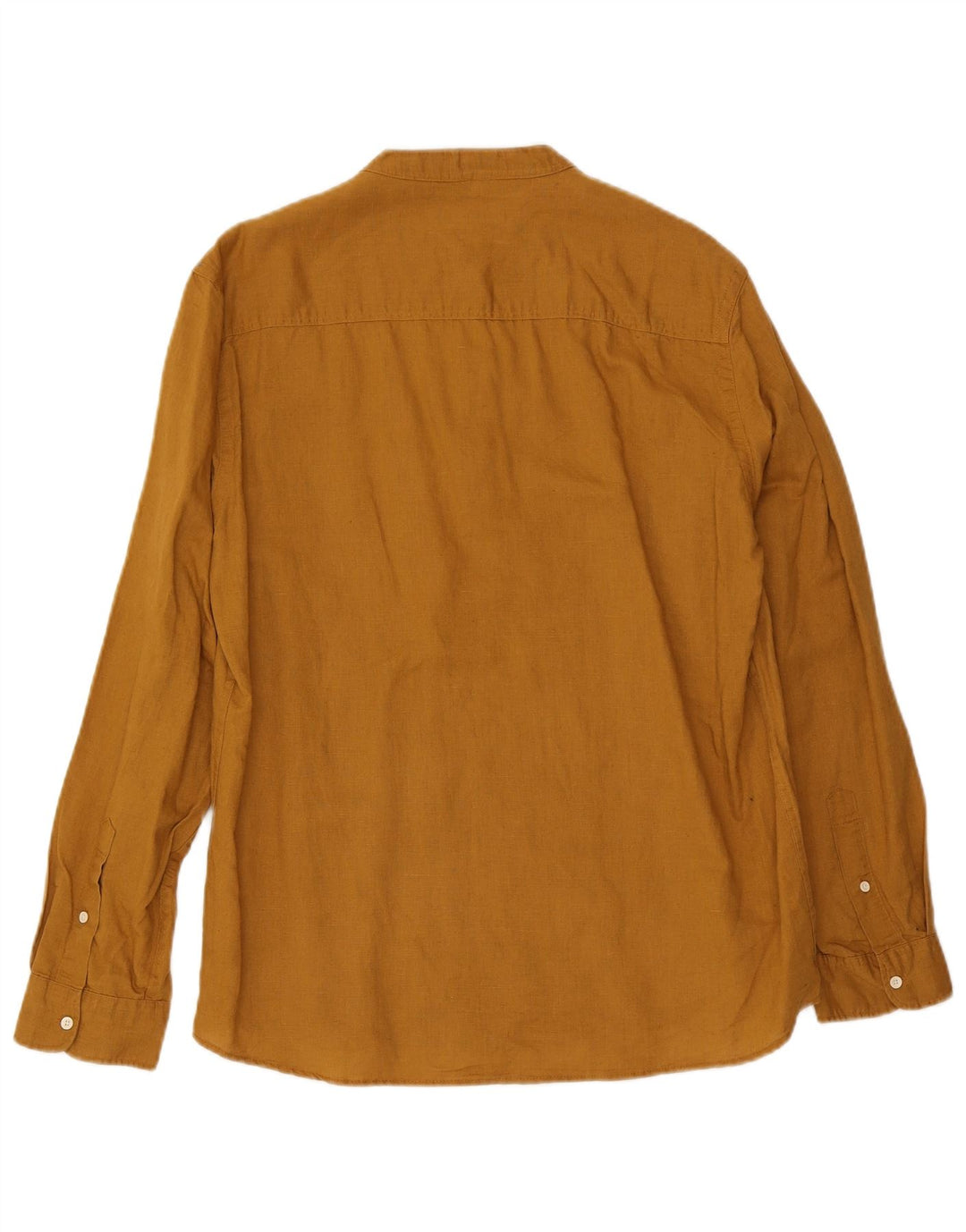 Zara Herren-Pullover-Hemd, großes braunes Leinen