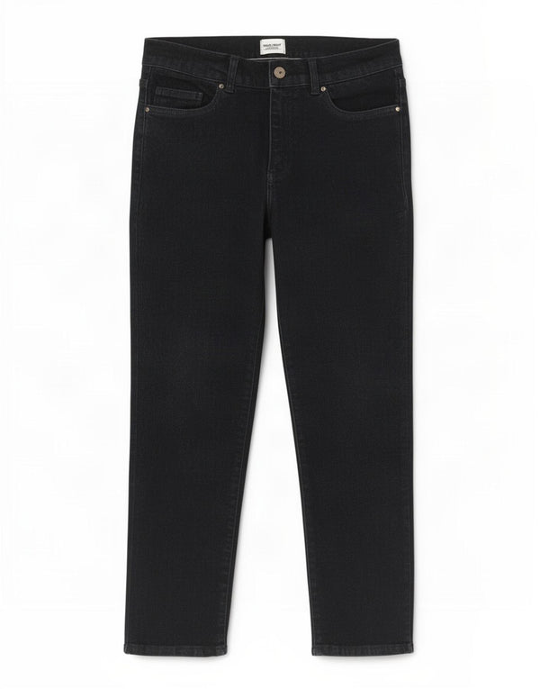 White Stuff Womens Straight Cropped Jeans UK 10 Small W28 L24 Black Cotton
