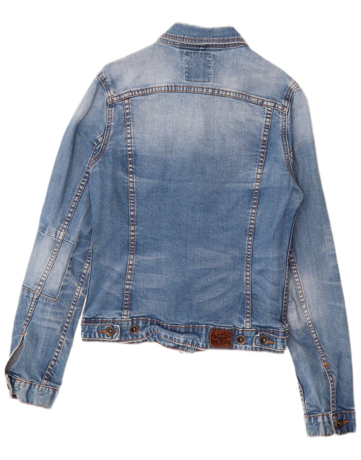 FAT FACE Damen Jeansjacke UK 8 Small Blaue Baumwolle