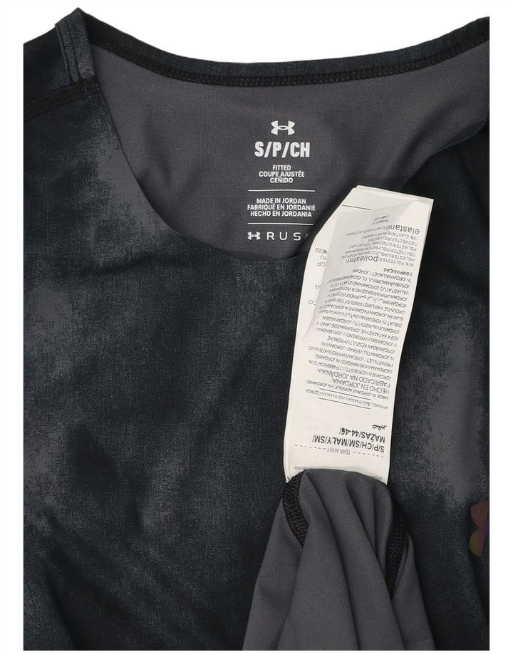 Under Armour Herren-T-Shirt mit tailliertem Schnitt, Größe S, Schwarz, Batik-Polyester