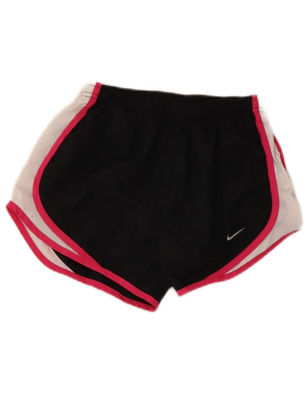 Nike Damen Sportshorts UK 6/8 XS Schwarzes Colourblock-Polyester