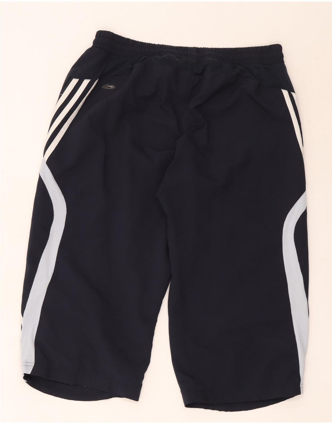 Adidas Herren-Bermuda-Sportshorts, großes marineblaues Farbblock-Polyester