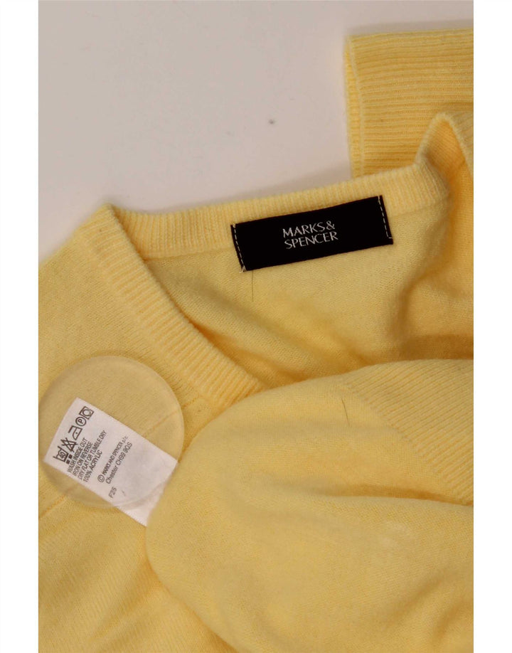 Marks & Spencer Herren-Pullover mit V-Ausschnitt, mittelgelbes Acryl