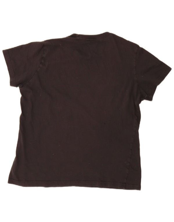Adidas Damen Grafik T-Shirt Top UK 20/22 XL Schwarz Baumwolle
