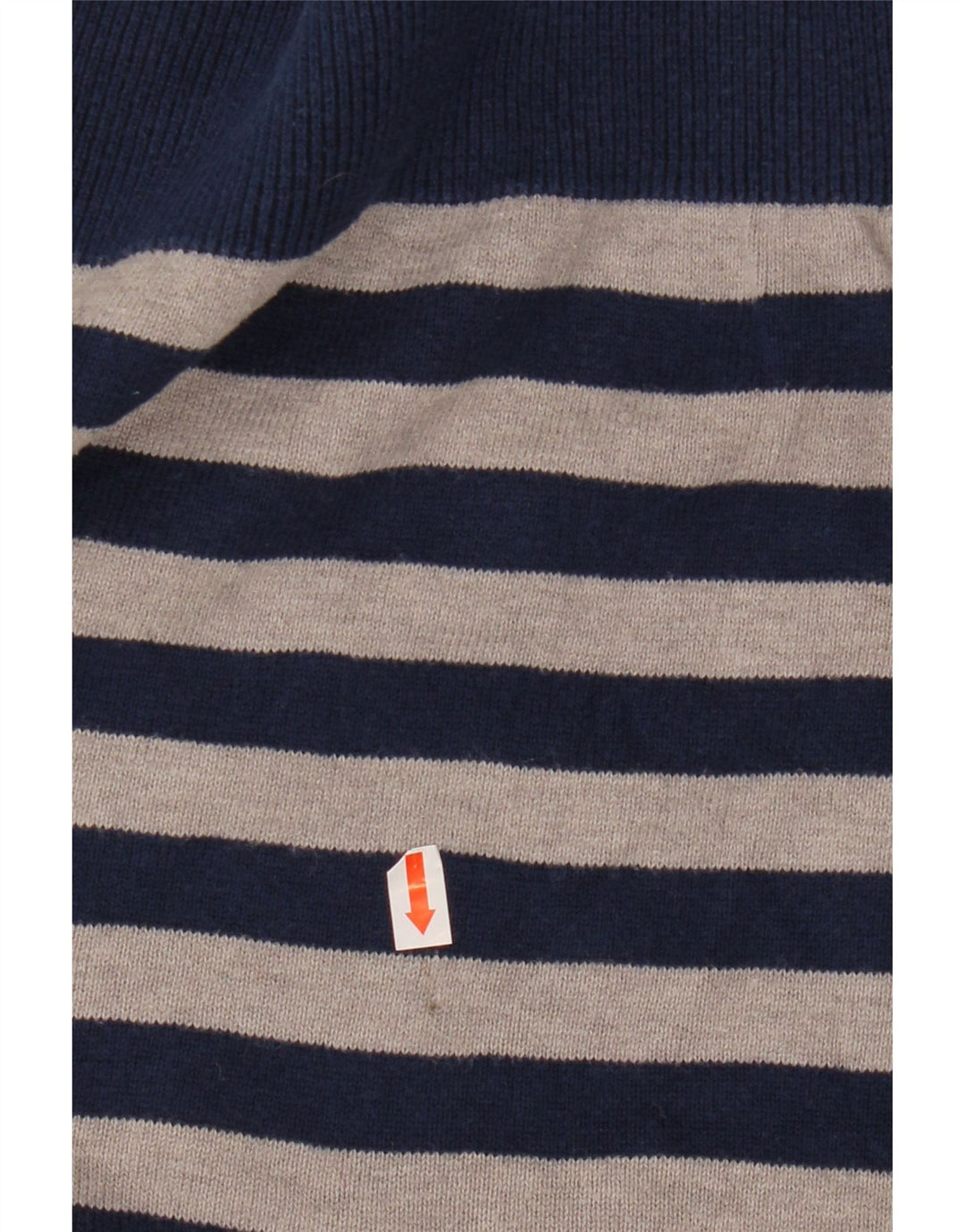 ADIDAS Herren-Pullover mit V-Ausschnitt, klein, marineblau, gestreift, Baumwolle