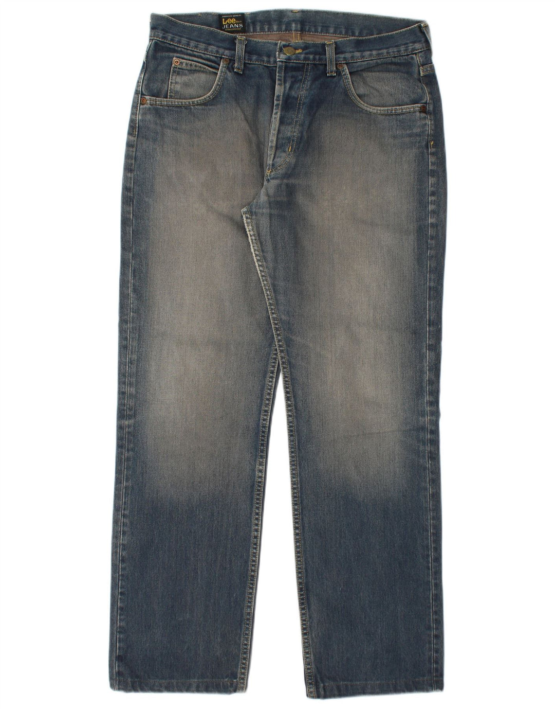 Lee Herren Seattle Straight Jeans W34 L30 Blaue Baumwolle