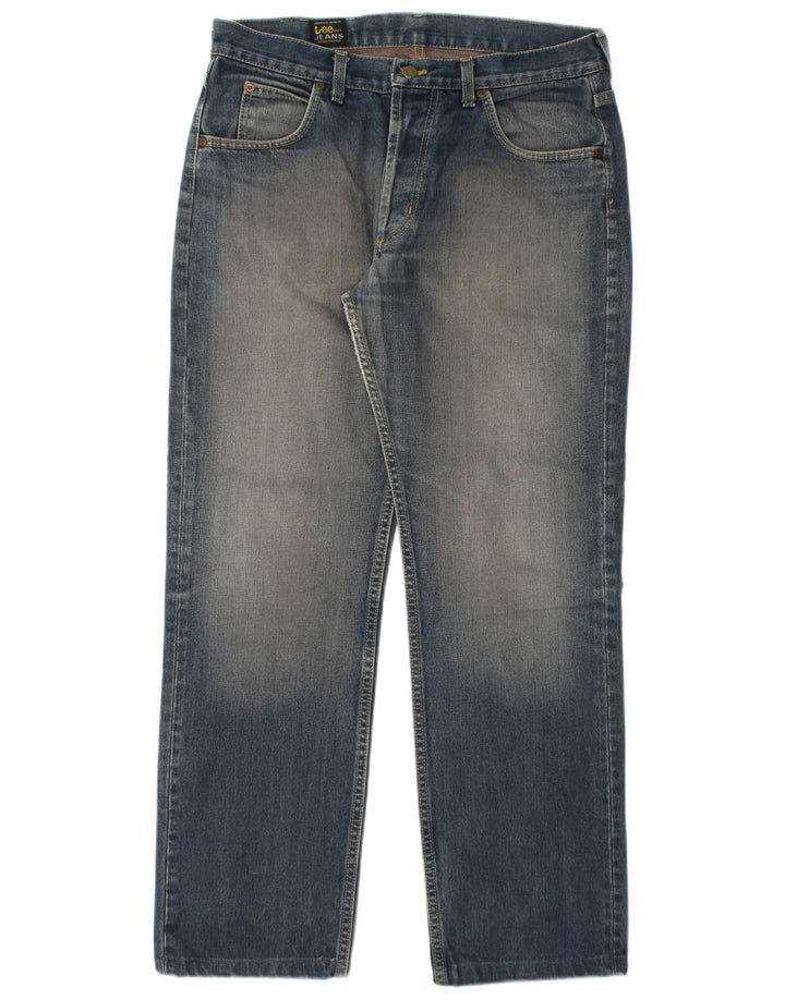 Lee Herren Seattle Straight Jeans W34 L30 Blaue Baumwolle